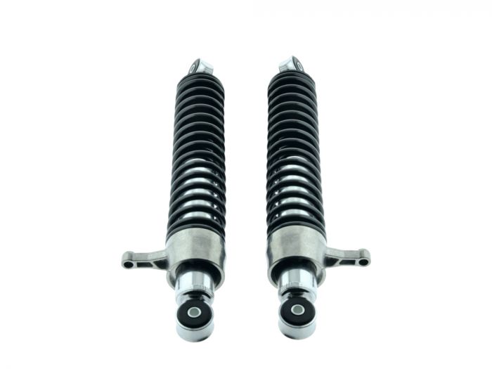 Preview: Federbein Paar S51 S50 und Enduro mit Verstellhebel mit SCHWARZEN FEDERN