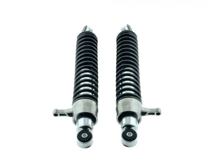 Federbein Paar S51 S50 und Enduro mit Verstellhebel mit SCHWARZEN FEDERN