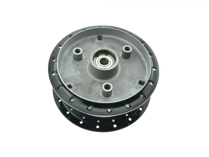 Tuning-Radnabe SCHWARZ lackiert Simson S50 S51 Vogelserie - Stege abgedreht