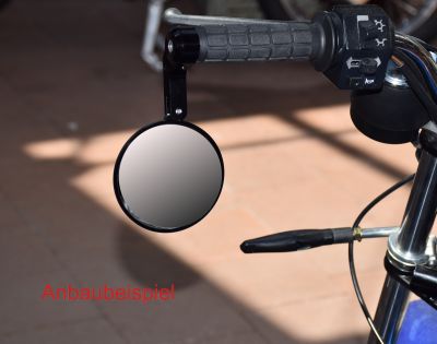 Paar Rückspiegel unten oder stehend, Lenkerende, für S50 S51, CNC Metall SCHWARZ