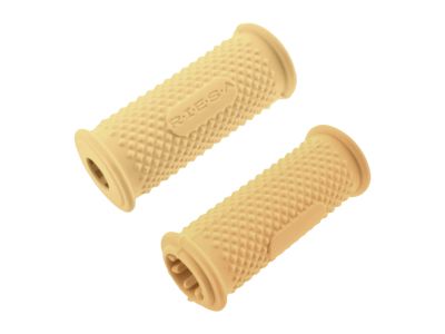 2x Fußrastengummi BEIGE Oldtimer Motorrad auch für AWO MZ EMW BMW BK RT125, Sternaufnahme