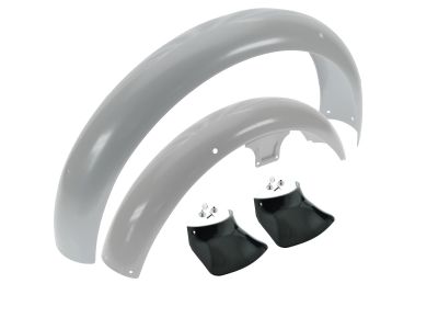 SET Kotflügel S50 S51 Schutzbleche, PPB SILBER mit Schmutzschutz