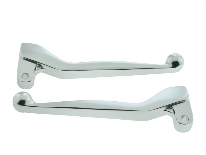 Racing Handhebel Set SILBER Alu-​Massiv für Simson S51 S50 S53 SR50