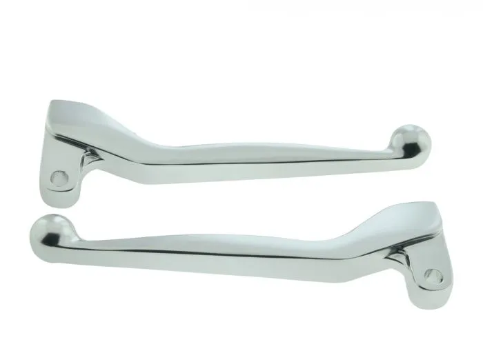 Racing Handhebel Set SILBER Alu-​Massiv für Simson S51 S50 S53 SR50