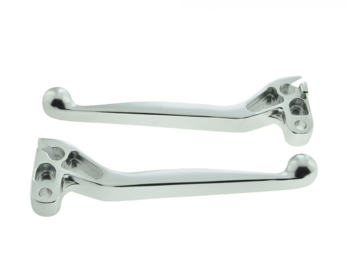 Racing Handhebel Set SILBER Alu-​Massiv für Simson S51 S50 S53 SR50