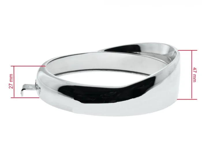 Scheinwerferring Oldstyle für Simson S50 Lampenring, alter Typ mit Dach für Metalllampe