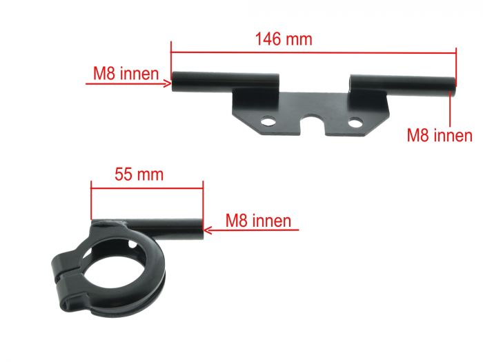 LED Lauflichtblinker KURZ Satz für Simson S50 S51 Blinkgeber Halter