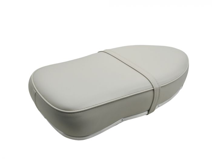 Sitzbank KURZ für Simson Star, Schwalbe KR51-1, BEIGE mit Zierleisten u. Halteriemen