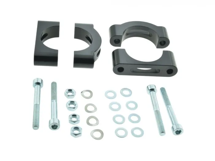 ZT CNC Schutzblechhalter SCHWARZ Klemmbrücken für Simson S50 S51 SR50