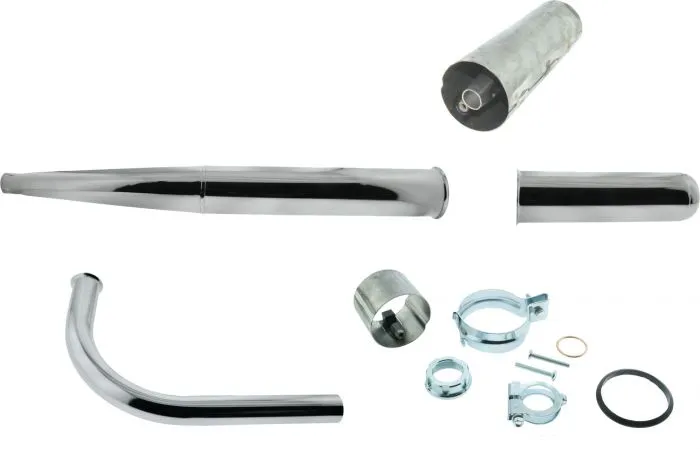 Auspuff Vario 32 komplett KR51/1, SR4/ Endstück lang Dämpfer bis 90ccm