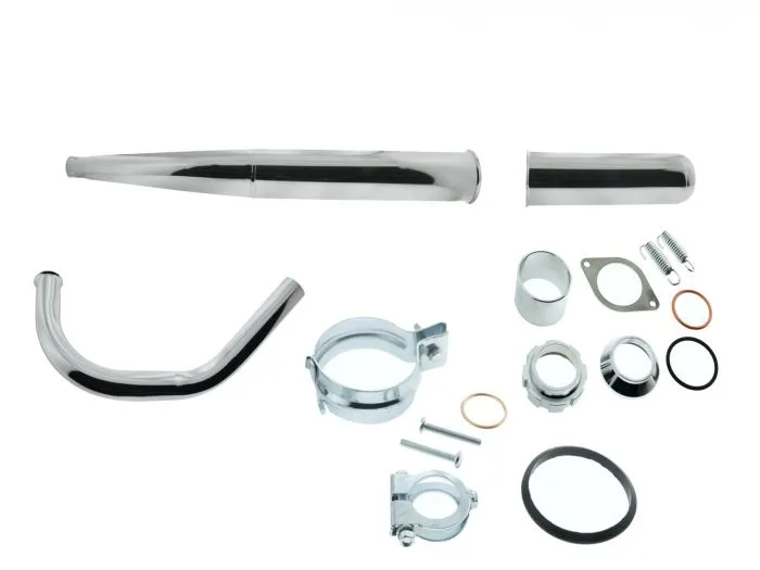 Auspuffsatz Daily Street Straße Simson S50 S51 Kalottenbefestigung mit Einhängeblech