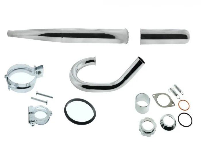 Auspuffsatz Daily Street Straße Simson S51 Enduro Kalottenbefestigung mit Einhängeblech