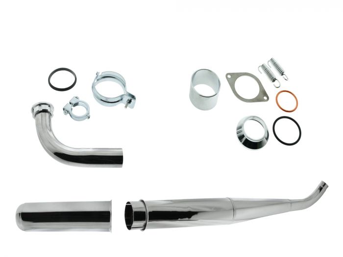 Auspuffsatz DailyRace S51 mit Kalottenset mit Einhängeblech