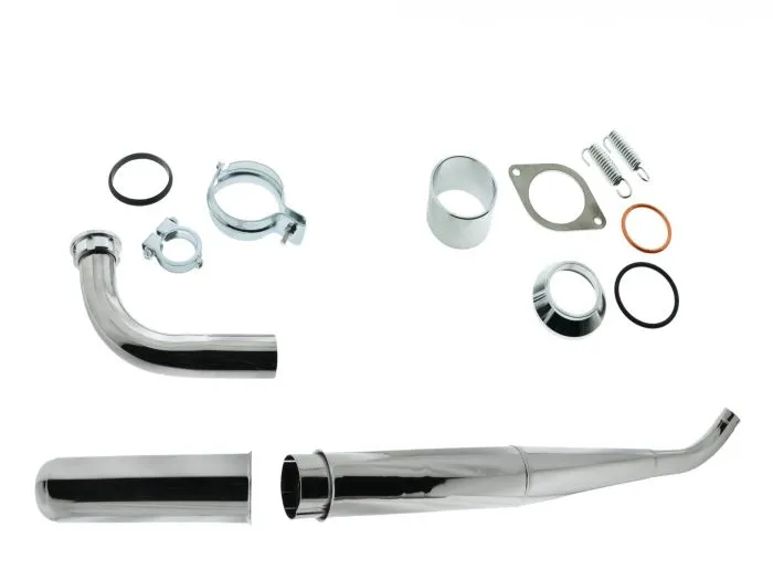 Auspuffsatz DailyRace S51 mit Kalottenset mit Einhängeblech