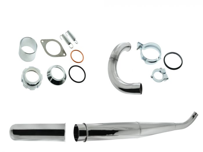 Auspuffsatz DailyRace SR50 mit Kalottenset mit Einhängeblech