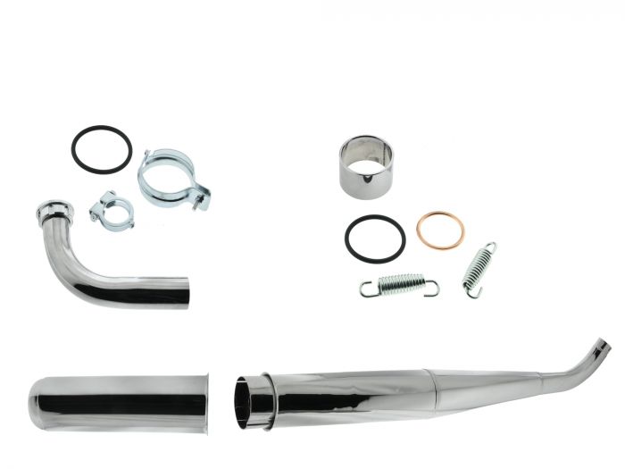 Auspuffsatz DailyRace S50 S51 mit Kalottenbefestigung Kühlrippe