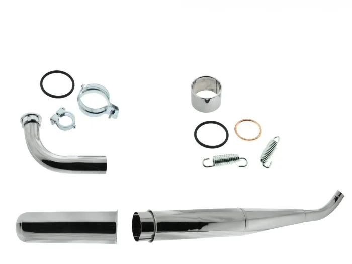 Auspuffsatz DailyRace S50 S51 mit Kalottenbefestigung Kühlrippe