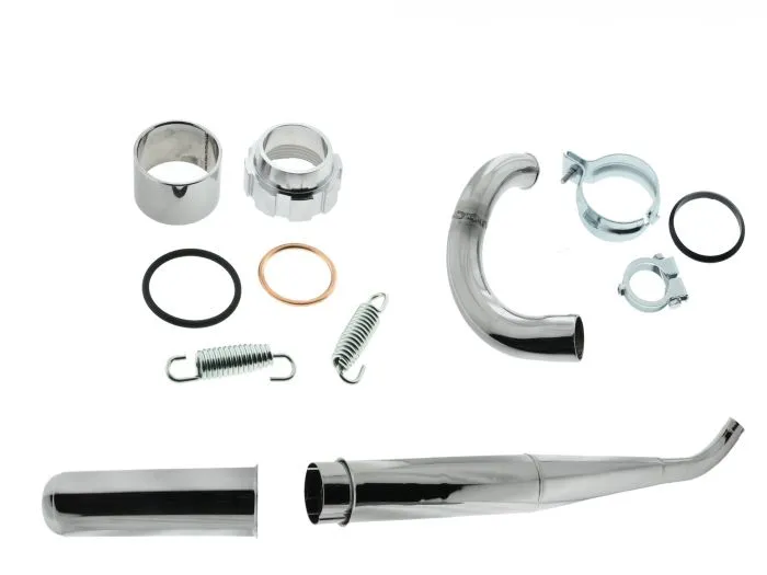 Auspuffsatz DailyRace SR50 mit Kalottenbefestigung Kühlrippe