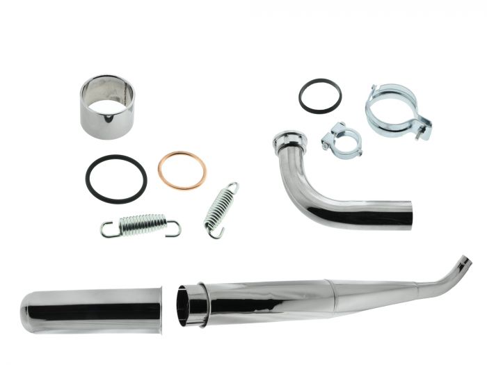 Auspuffsatz DailyRace Schwalbe KR51/2 mit Kalottenbefestigung Kühlrippe