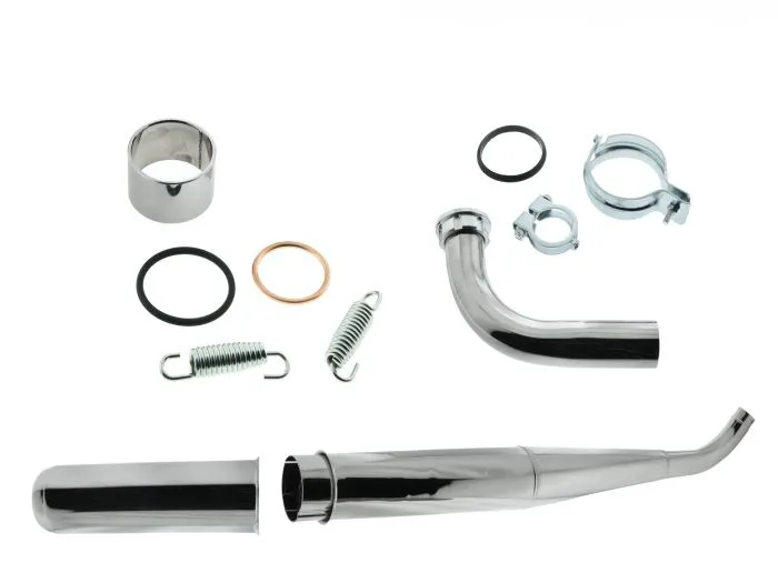 Auspuffsatz DailyRace Schwalbe KR51/2 mit Kalottenbefestigung Kühlrippe