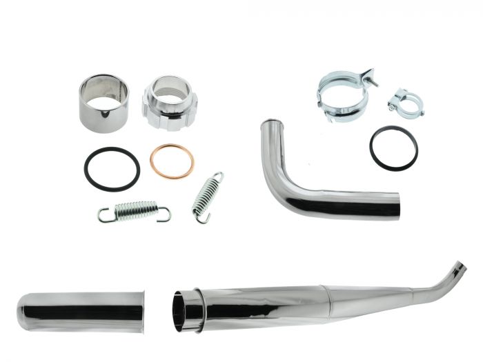 Auspuffsatz DailyRace Sr4/ Schwalbe KR51/1 mit Kalottenbefestigung Kühlrippe