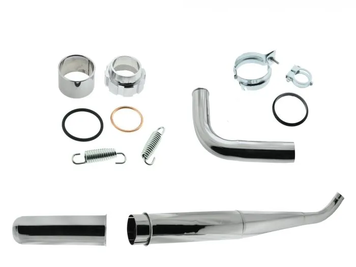 Auspuffsatz DailyRace Sr4/ Schwalbe KR51/1 mit Kalottenbefestigung Kühlrippe