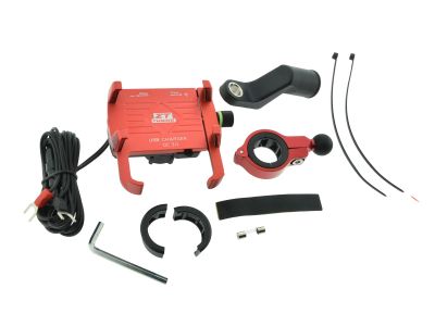 CNC Handyhalter ROT mit USB-Ladefunktionfunktion JAWA Simson S51 S50 MZ