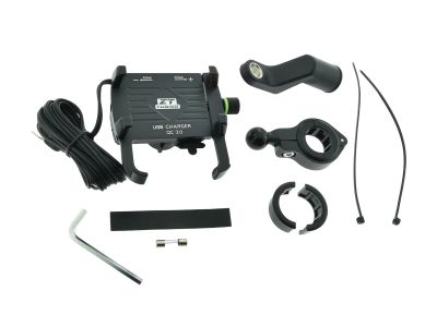 CNC Handyhalter SCHWARZ mit USB-Ladefunktionfunktion JAWA Simson S51 S50 MZ