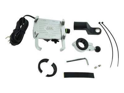 CNC Handyhalter SILBER mit USB-Ladefunktionfunktion JAWA Simson S51 S50 MZ