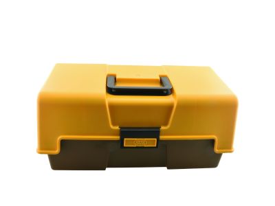 Gerätekasten Mehrzweckkasten gross DDR-Style - braun/gelb
