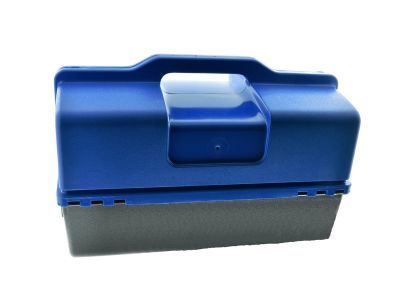 Werkstattkoffer Mehrzweckkasten DDR-Style - blau/schwarz