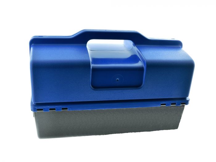 Werkstattkoffer Mehrzweckkasten blau/schwarz DDR-Style - KLEIN