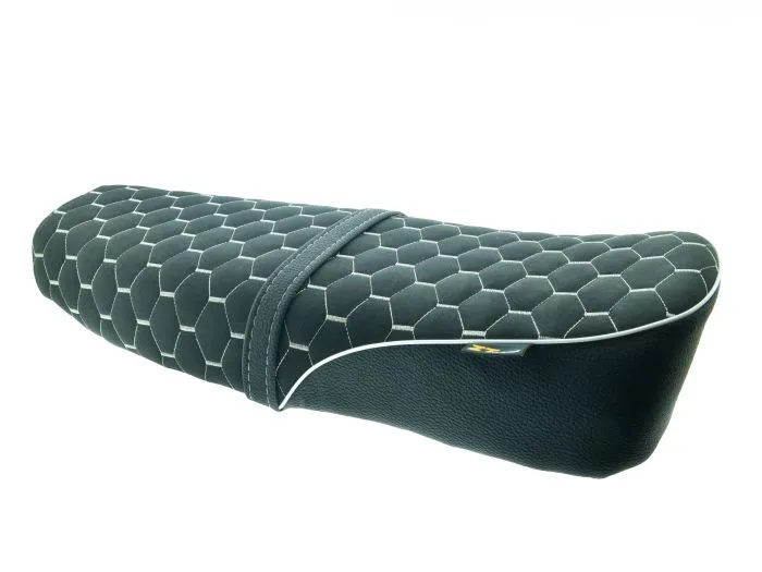 ZT-​Tuning Sitzbank WEISSGRAU Wabenmuster Originaloptik für Simson S50 S51 S70