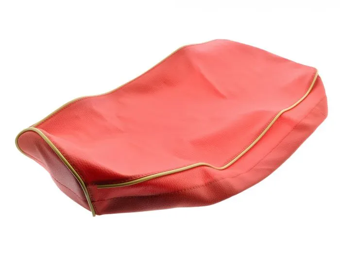 Sitzbankbezug passend für MZ ES 125 150 rot mit braunen Keder