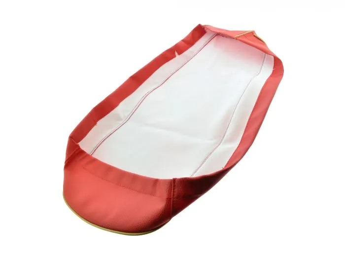 Sitzbankbezug passend für MZ ES 125 150 rot mit braunen Keder