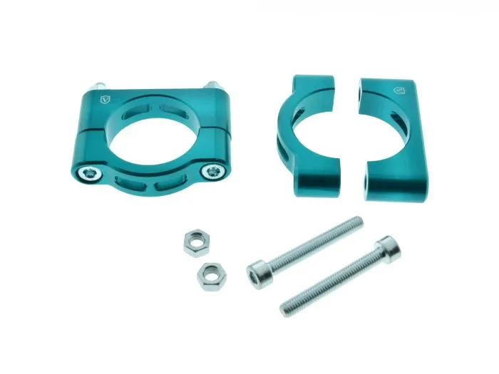 2x Set CNC Schutzblechhalter PETROL Klemmbrücken für Simson S50 S51 SR50