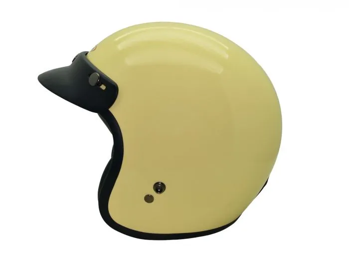 Jethelm Halbschalenhelm mit Sonnendach ELFENBEIN RB-720