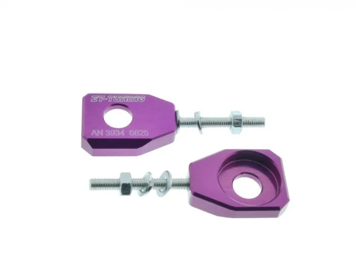 ZT CNC Kettenspanner Set LILA passend für Simson S50 S51 SR50 KR51 SR4/