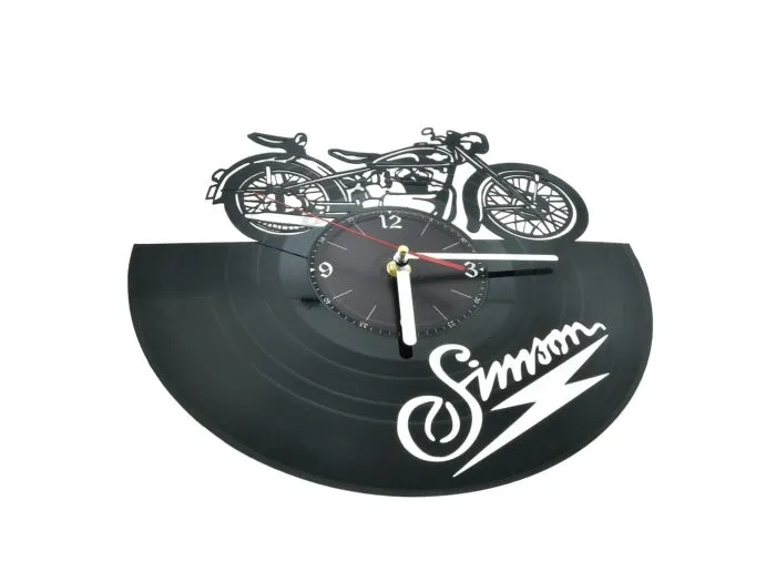Schallplattenuhr Wanduhr AWO-Touren