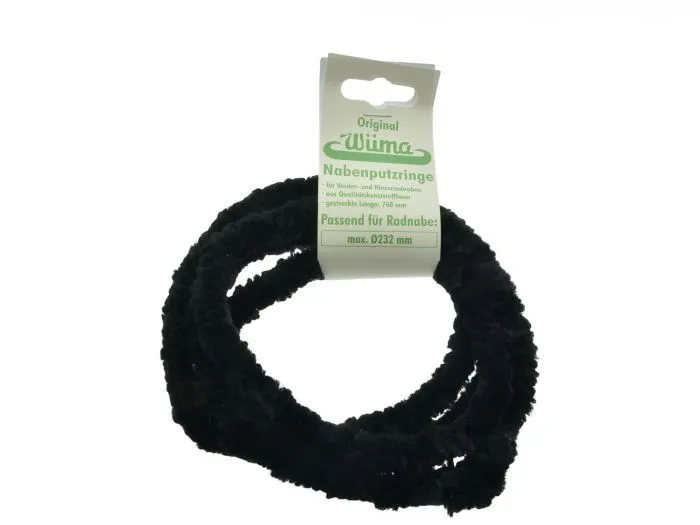 Nabenputzring Set Radnabe Vorderrad Hinterrad schwarz 760mm