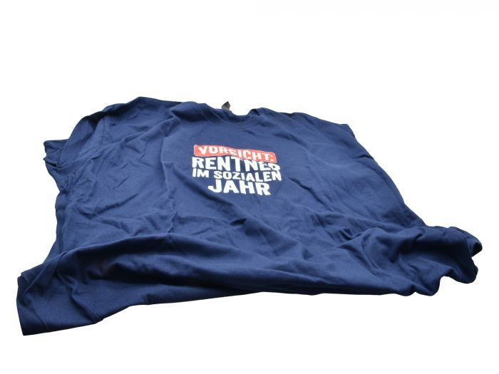T-Shirt Vorsicht Rentner im sozialen Jahr dunkelblau