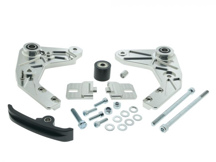 PZ CNC Motorhalter SILBER mit Teilegutachten Simson S51