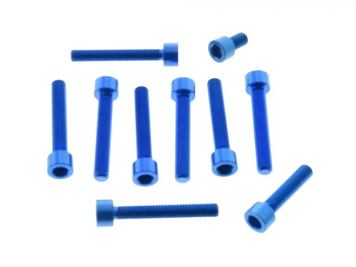 Schraubensatz ELOXIERT für Simson S51, S70 Motorseitendeckel Innensechskant verschieden Farben