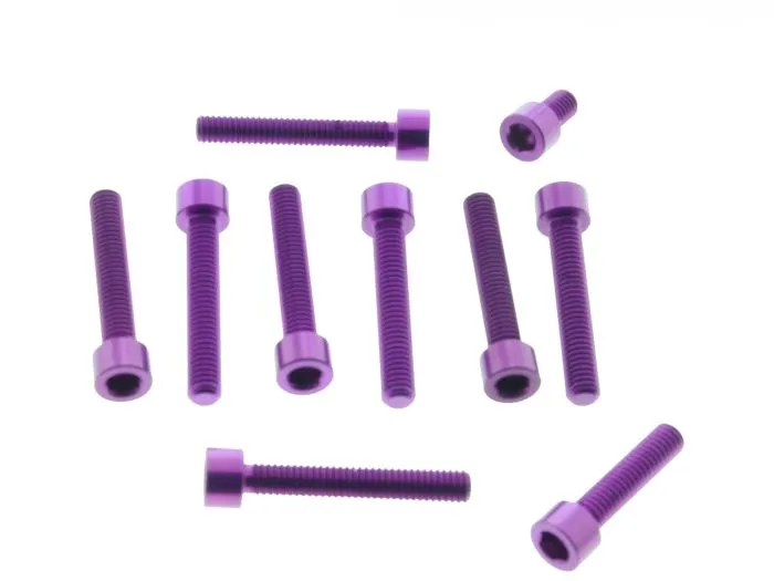 Schraubensatz ELOXIERT für Simson S51, S70 Motorseitendeckel Innensechskant verschieden Farben