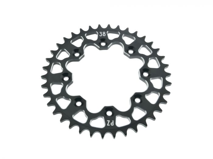 PZ-Tuning Kettenrad 8-fach verschraubt 420 Teilung 38Z Schwarz