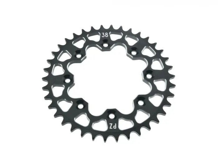 PZ-Tuning Kettenrad 8-fach verschraubt 420 Teilung 38Z Schwarz
