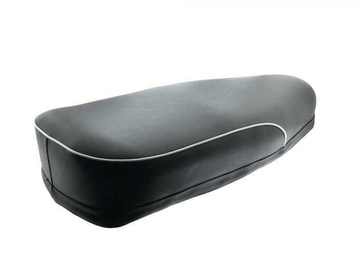 Sitzbank JAWA Mustang 23 schwarz mit weißem Keder