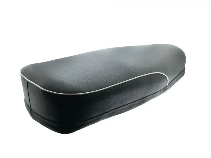 Sitzbank JAWA Mustang 23 schwarz mit weißem Keder