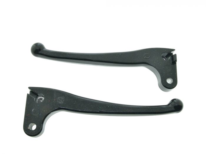 Preview: Bremshebel und Kupplungshebel Alu massiv schwarz-RAINBOW für Simson