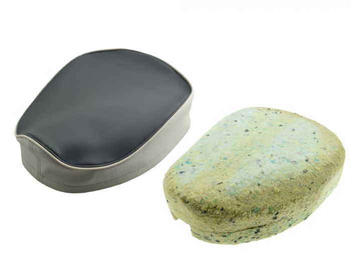 Sitzbezug MIT Polster dunkelgrau-hellgrau Simson KR50 – mit Spannring